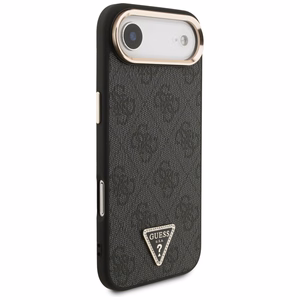 GUESS suojakuori iPhone 17 Air MagSafe-yhteensopiva GUHMP17MP4GTDGMK (4G PU W/ Triangle Logo) kultainen ja musta