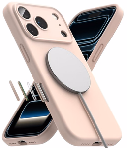 Ringke Silicone MagSafe-suojakuori iPhone 18 Pro Maxille – vaaleanpunainen