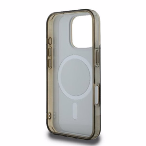 Guess IML 4G Background MagSafe Suojakuori iPhone 16 Pro:lle - ruskea