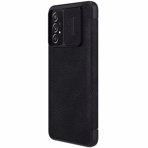 Nillkin Qin nahkainen holsteri tapauksessa Samsung Galaxy A73 musta