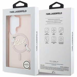 Karl Lagerfeld IML KC Script MagSafe Case for Samsung Galaxy S26 Ultra - Pink