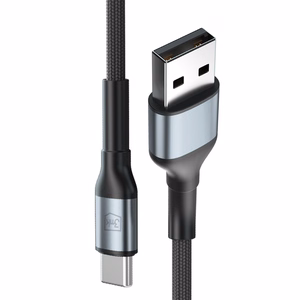 3mk Hyper Cable N-SERIES USB-A / USB-C 2m 9V/2A 18W - musta