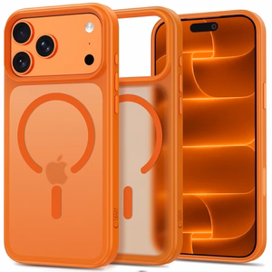 Tech-Protect Magmat MagSafe CC -suojakuori iPhone 18 Pro / 17 Pro -malleille, mattaoranssi