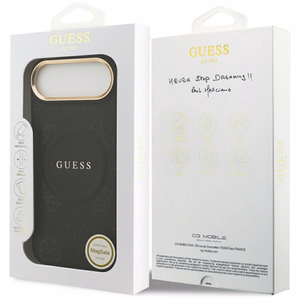 Guess Peony Hot Stamp MagSafe Suojakuori iPhone Air:lle - musta