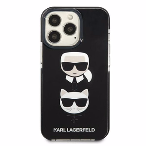 Karl Lagerfeld Karl&Choupette Head kotelo iPhone 13 Pro / iPhone 13 - musta