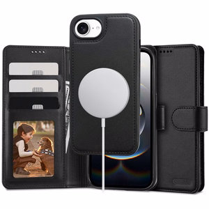 Tech-Protect Wallet MagSafe Suojakuori iPhone 16e / 17e:lle - matta musta