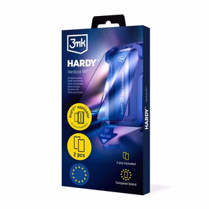 LCD tempered glass (2 pcs.) with applicator 3mk Hardy Hardura 9H Samsung S947 S26 Plus black