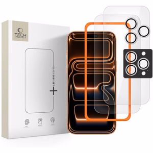 Tech-Protect Easy Set+ 3-pakkaus Karkaistu lasi iPhone 16 Pro Max / 17 Pro Max:lle - Läpinäkyvä