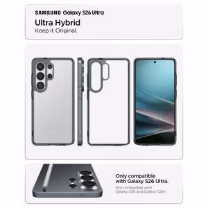 Spigen Ultra Hybrid Suojakuori Samsung Galaxy S26 Ultra:lle - puoliläpinäkyvä