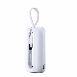 Joyroom mini powerbank 10000mAh värikäs sarja 22.5W, jossa on 2 sisäänrakennettua USB C ja Lightning kaapelia vaaleanpunainen (JR-L012)