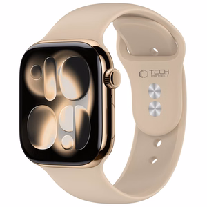 Tech-Protect silikoniranneke Apple Watch 44 / 45 / 46 / 49 mm -malleille, beige