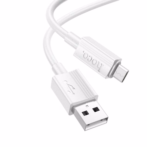 Kaapeli USB-A - Micro USB Hoco 2,4A 1 m X107 valkoinen