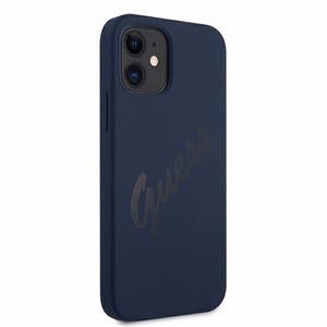 Guess GUHCP12SLSVSBL iPhone 12 mini 5.4" sininen/sininen kovakotelo Script Vintage