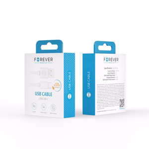 Forever kaapeli USB - USB-C 1,0 m 3A valkoinen
