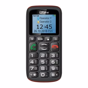Maxcom MM 428 L GSM -matkapuhelin, musta ja punainen