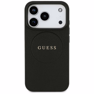Guess Grained Gold Ring MagSafe suojakuori mallille iPhone 18 Pro / 17 Pro – väri: musta