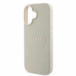 Guess Grained Ring MagSafe Suojakuori iPhone 16:lle - beige