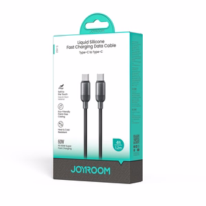 Joyroom S-A62 Lively Series 60W USB-C - USB-C kaapeli 1.2 m - musta