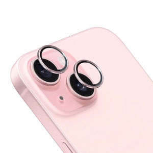 3mk Lens Protection Pro vaaleanpunainen kameran suoja iPhone 15:lle