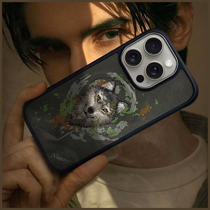 Nimmy Wolf MagSafe Suojakuori iPhone 16 Pro Max:lle - tummanharmaa