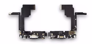 Flex iPhone 15 Pro latausliittimen kaapeli mikrofonilla Black Titanium alkuperäinen (käytetty Grade A)