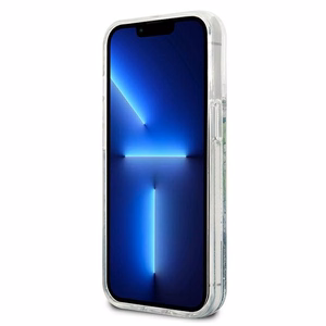 Guess GUHCP13XLFLSN iPhone 13 Pro Max 6.7" vihreä/vihreä kovakotelo Kukka Nestemäinen Glitteri
