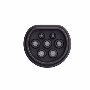 V2L Type 2–Schuko -sovitin, 3500 W, tehonäytöllä ja kotelolla – musta