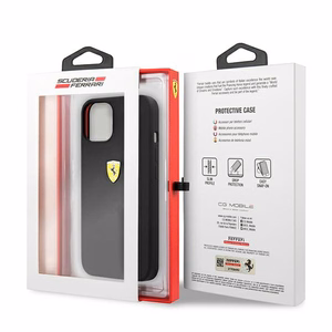Ferrari FESSIHCP13SBK iPhone 13 mini 5.4" musta/musta kovakotelo Silikoni