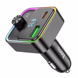 Car charger Hoco QC3.0 PD 30W with transmitter FM E81 black