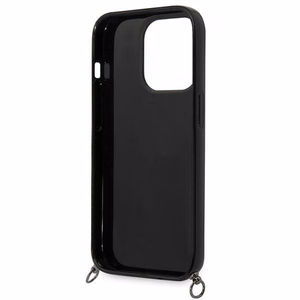 Karl Lagerfeld tapauksessa iPhone 14 Pro 6,1" KLHCP14LSTSTP vaaleanpunainen kovakotelo väri raidat hihna