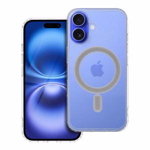 Suojakuori iPhone 16:lle Clear Mag Cover (MID) yhteensopiva MagSafen kanssa läpinäkyvä