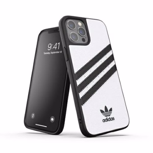 Adidas OR Moulded Case PU iPhone 12 Pro Maxille - valkoinen/musta