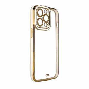 Muoti Asia Cover Xiaomi Redmi Note 11 Pro Gold Frame Gel Cover Valkoinen