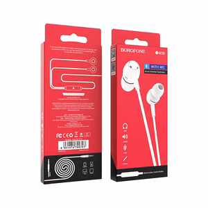 Borofone Earphones BM36 Acura with microphone white