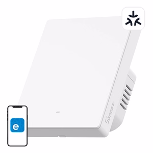 Matter SONOFF M5-1C-80W WiFi älykäs seinäkytkin (1 kanava, kehykseen)