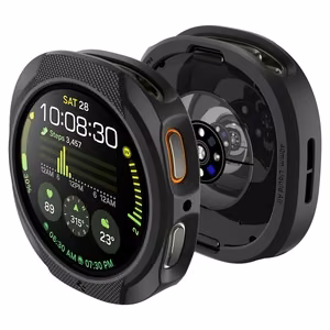 Spigen Liquid Air Suojakuori Samsung Galaxy Watch 8 44mm:lle - Matta Musta