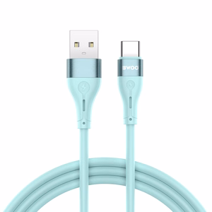 BWOO X280C Minimalist Silicone USB - USB-C -kaapeli 1m 3A, vihreä