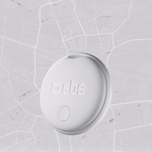SBS Track My Circle locator compatible with Apple Find My set of 4 - white