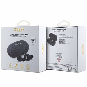 Guess Bluetooth-kuulokkeet GUTWSP4EGK TWS ENC 4G PU METAL LOGO mustat