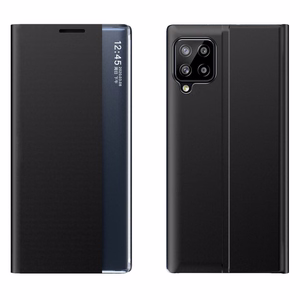 Sleep Case Kirjahylly Tyyppi Kotelo Smart Window Samsung Galaxy A22 4G musta