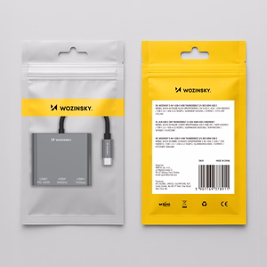 Wozinsky WHCH-01 USB-C PD 100W HDMI 4K@30Hz USB-A 10Gbps Keskitin - harmaa