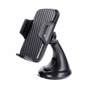 Auton puhelimen pidike Forcell F-Grip Carbon HT1 tuulilasi- / kojetaulukiinnitykseen musta