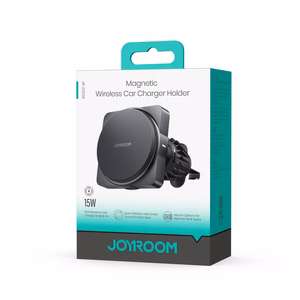 Auton laturi-pidike Joyroom JR-ZS506, magneettinen, MagSafe, 15W, musta