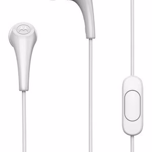 Wired earphones jack with mircophone 3,5mm MOTOROLA Ear Buds 2-S white