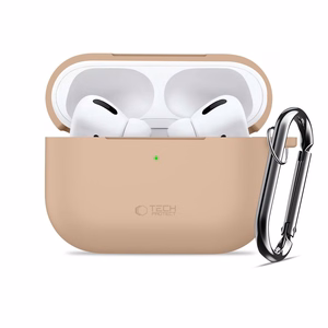 Tech-Protect Silikoninen Hook Suojakuori AirPods Pro:lle - Beige