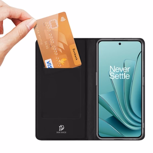 Dux Ducis Skin Pro kotelo läpällä ja korttilokerolla OnePlus Nord 3 / Ace 2V - musta