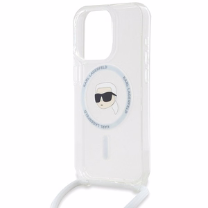 Karl Lagerfeld Crossbody IML Karl Head MagSafe case for iPhone 15 Pro Max - transparent