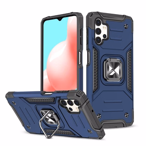 Wozinsky Ring Armor kova hybridi tapauksessa kansi + magneettinen haltija Samsung Galaxy A73 sininen