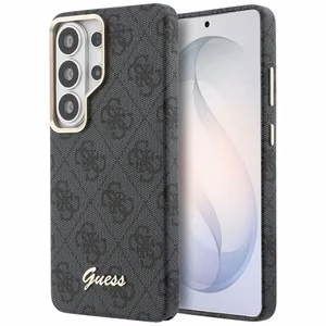 Guess suojakuori 4G Script MagSafe Samsung Galaxy S26 Ultra:lle musta
