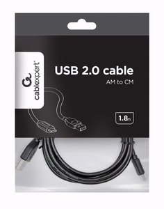 Gembird USB-kaapeli USB 2.0 1.8 m USB A USB C musta